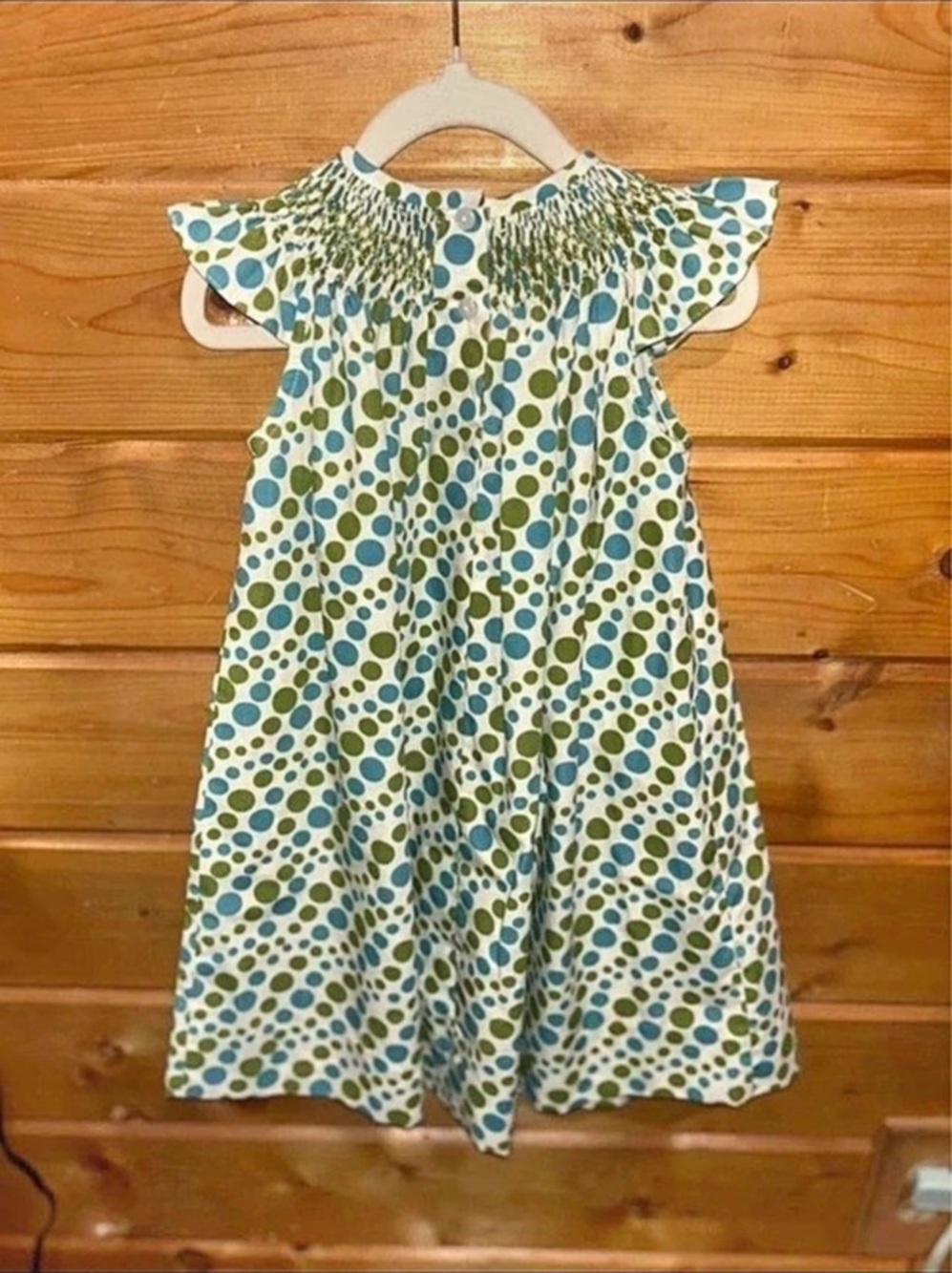Smocked Giraffe Baby 24m Polka Dot Dress Like New